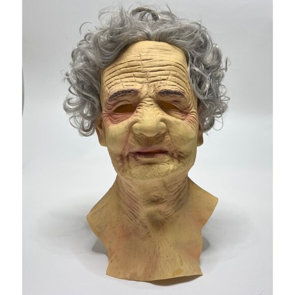 Old Man Latex Mask Halloween Mask Adult Size - Picture 1 of 5